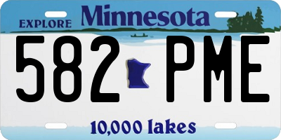 MN license plate 582PME