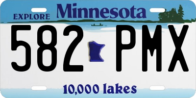 MN license plate 582PMX