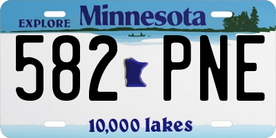 MN license plate 582PNE