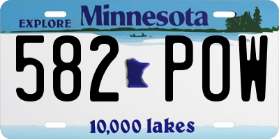 MN license plate 582POW