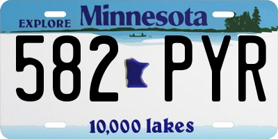 MN license plate 582PYR