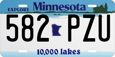 MN license plate 582PZU