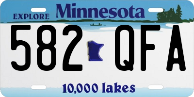 MN license plate 582QFA