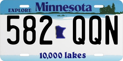 MN license plate 582QQN