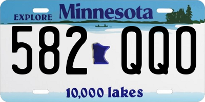 MN license plate 582QQO
