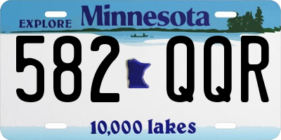 MN license plate 582QQR