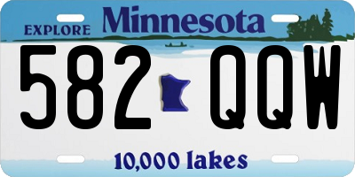 MN license plate 582QQW