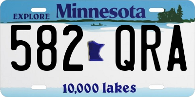 MN license plate 582QRA