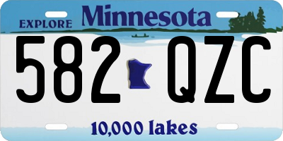 MN license plate 582QZC