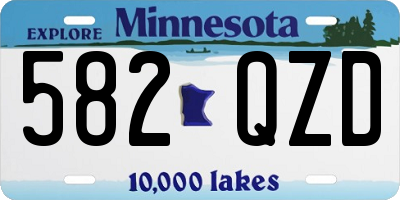 MN license plate 582QZD