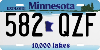 MN license plate 582QZF