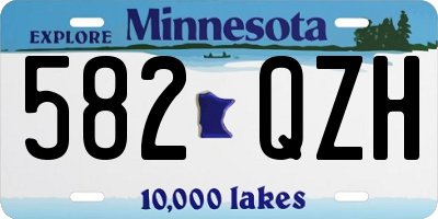 MN license plate 582QZH