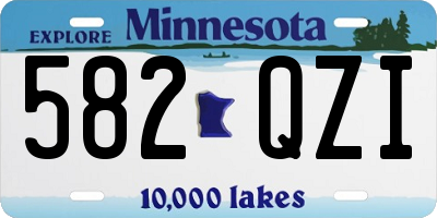 MN license plate 582QZI