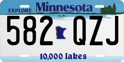 MN license plate 582QZJ