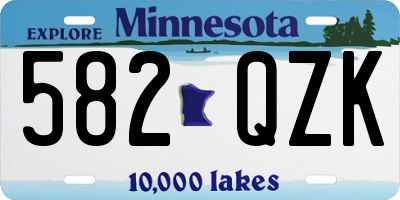 MN license plate 582QZK
