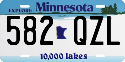 MN license plate 582QZL