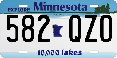 MN license plate 582QZO