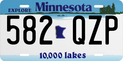MN license plate 582QZP