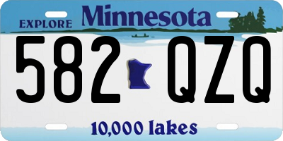 MN license plate 582QZQ