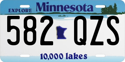 MN license plate 582QZS