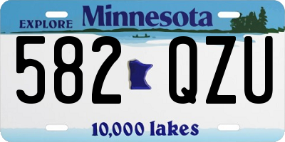 MN license plate 582QZU
