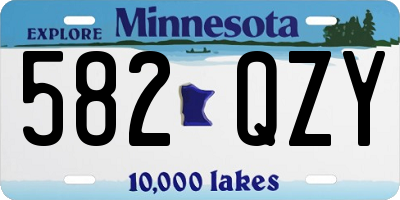 MN license plate 582QZY