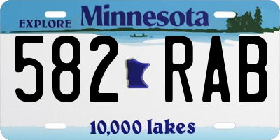MN license plate 582RAB