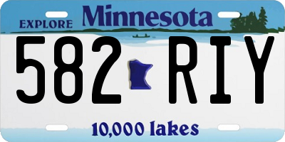 MN license plate 582RIY