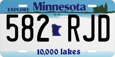 MN license plate 582RJD