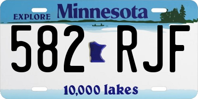 MN license plate 582RJF