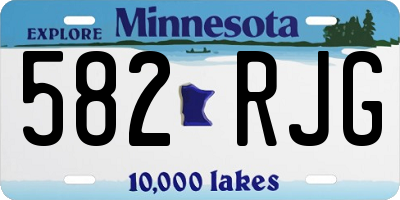 MN license plate 582RJG