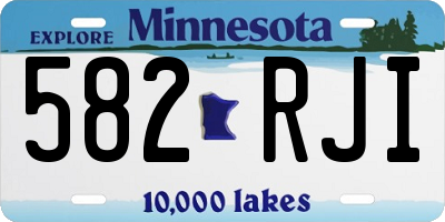 MN license plate 582RJI