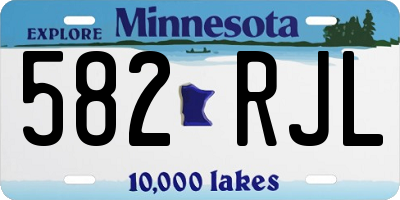 MN license plate 582RJL