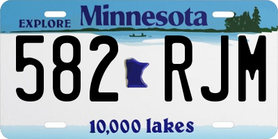 MN license plate 582RJM