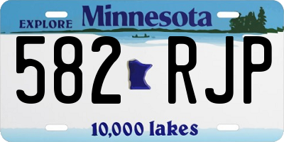 MN license plate 582RJP