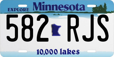 MN license plate 582RJS
