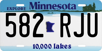 MN license plate 582RJU