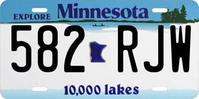 MN license plate 582RJW