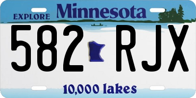 MN license plate 582RJX