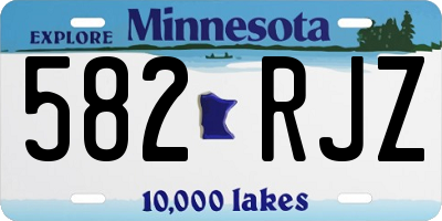 MN license plate 582RJZ