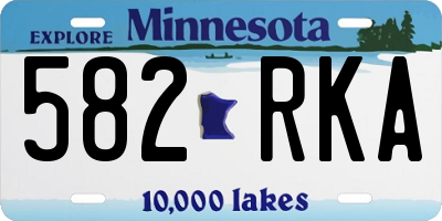 MN license plate 582RKA