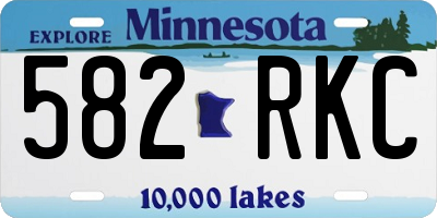 MN license plate 582RKC