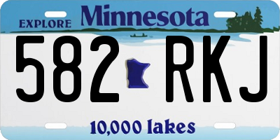 MN license plate 582RKJ
