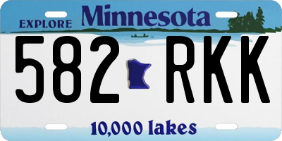 MN license plate 582RKK