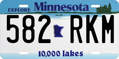 MN license plate 582RKM