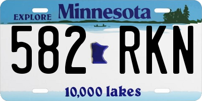 MN license plate 582RKN