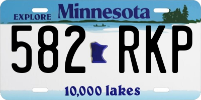 MN license plate 582RKP