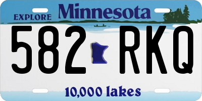 MN license plate 582RKQ