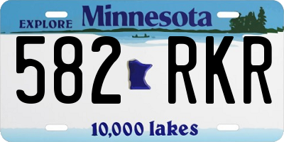 MN license plate 582RKR