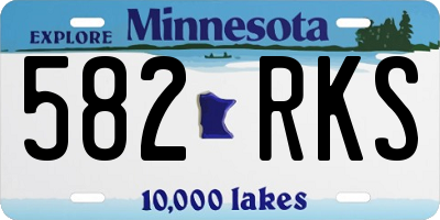 MN license plate 582RKS